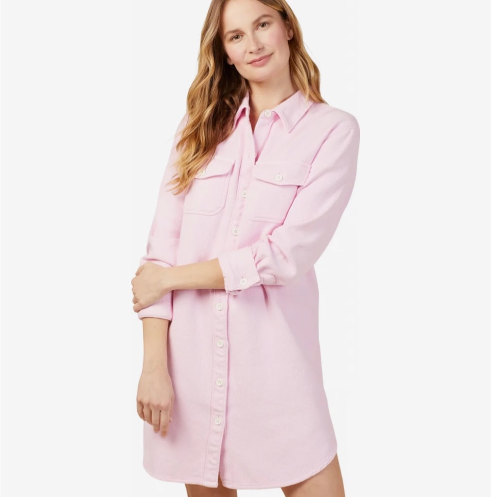 Outerknown Organic Cotton Chroma Blanket Shirt Dress EUC